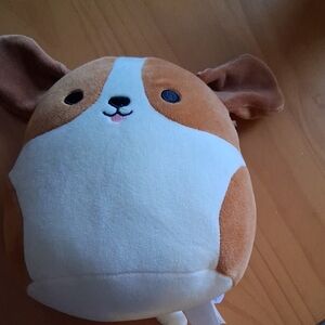 Squishmallows Brown and White Dog Toy